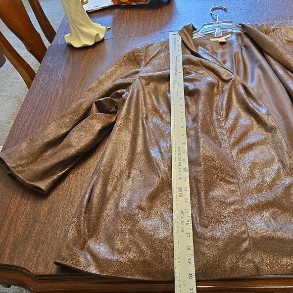 JM Collection Dark Brown Women's Blazer - Picture 6 of 6